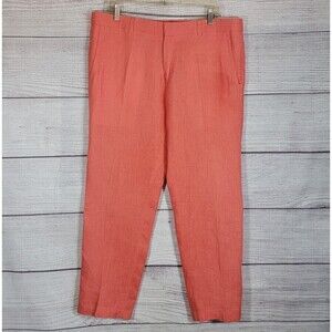 MALVI Castaneda Moda Joven Linen Pants Coral Size 36